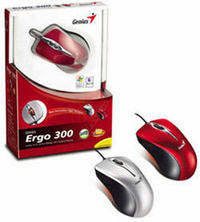 Мышь Genius Mini Ergo 300 USB+PS/2 800dpi ruby